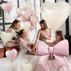 KYGNE beige 18 inch heart balloons for versatile party styling.