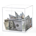 Kypeeka clear piggy bank front view shows growing savings