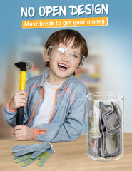 Kypeeka break-open piggy bank in action for savings