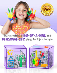 Kypeeka piggy bank with saving for tomorrow sticker for decoration