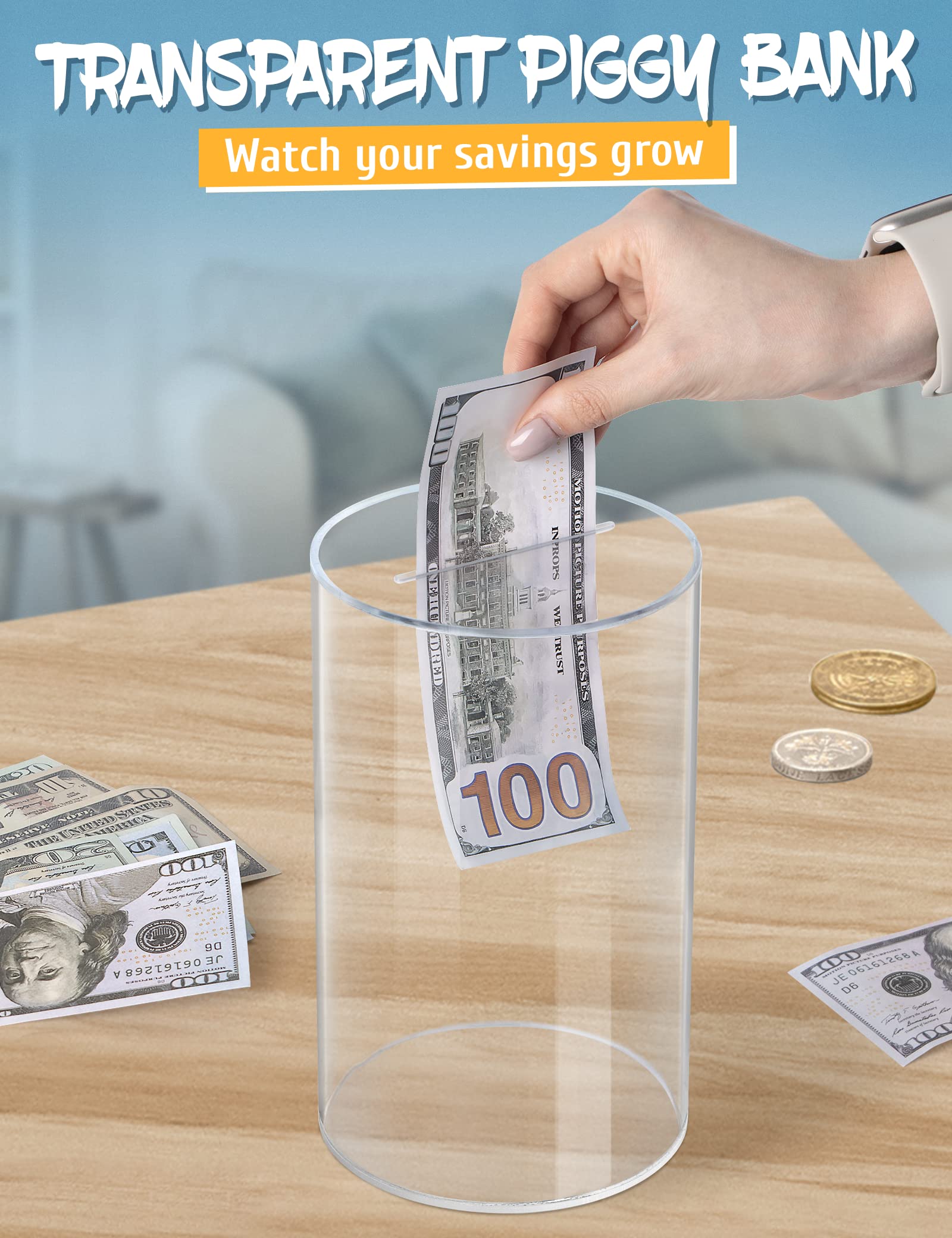 Kypeeka piggy bank includes sticker for personalization