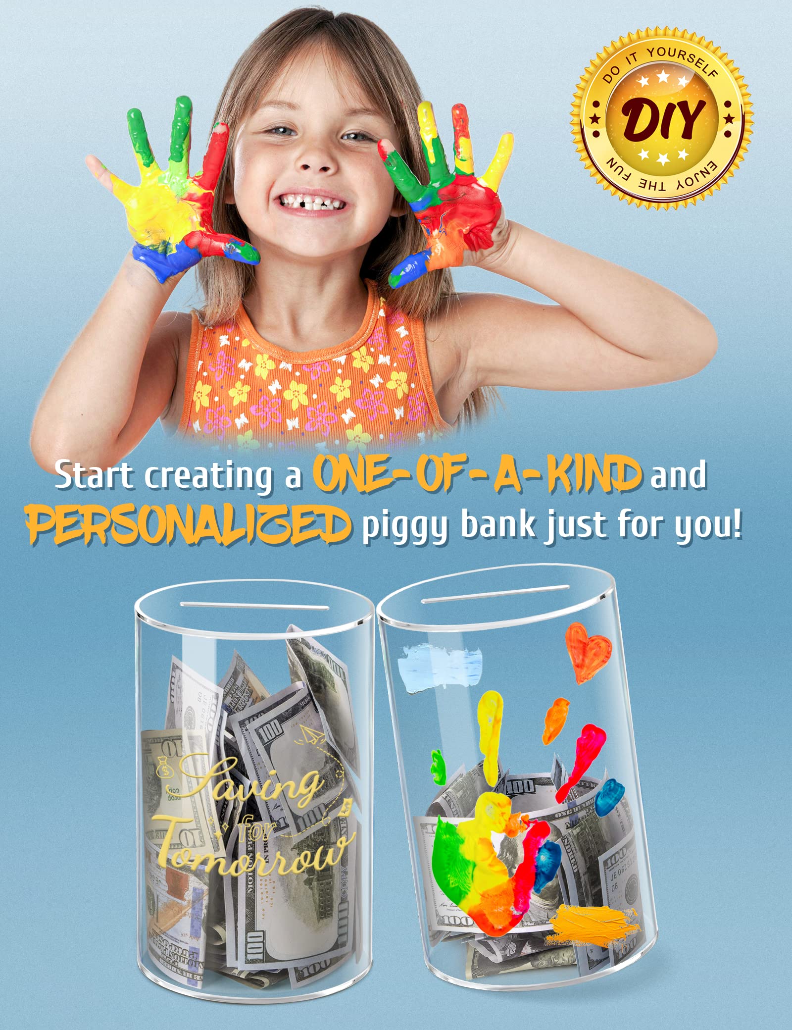 Kypeeka medium piggy bank holds about 1800 coins