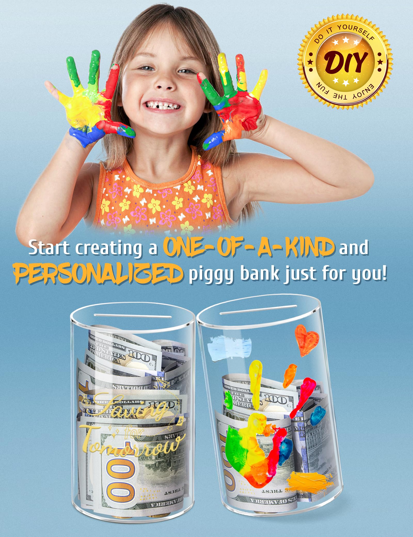 Kypeeka small size piggy bank fits child's hands for easy saving
