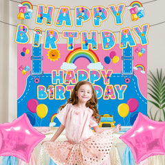 KZXAXHIU Rachel Girls star-shaped foil balloons add sparkle to the party.