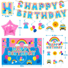 KZXAXHIU Rachel Girls Happy Birthday banner brightens cake time and photo moments.
