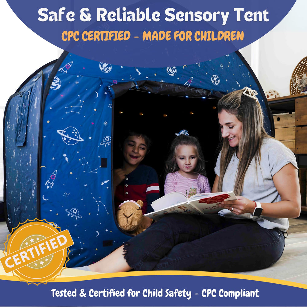 L'Arche tent shows dual mesh windows for airflow during quiet time