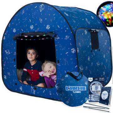 L'Arche Sensory Tent with LED lights in space theme for calming indoors