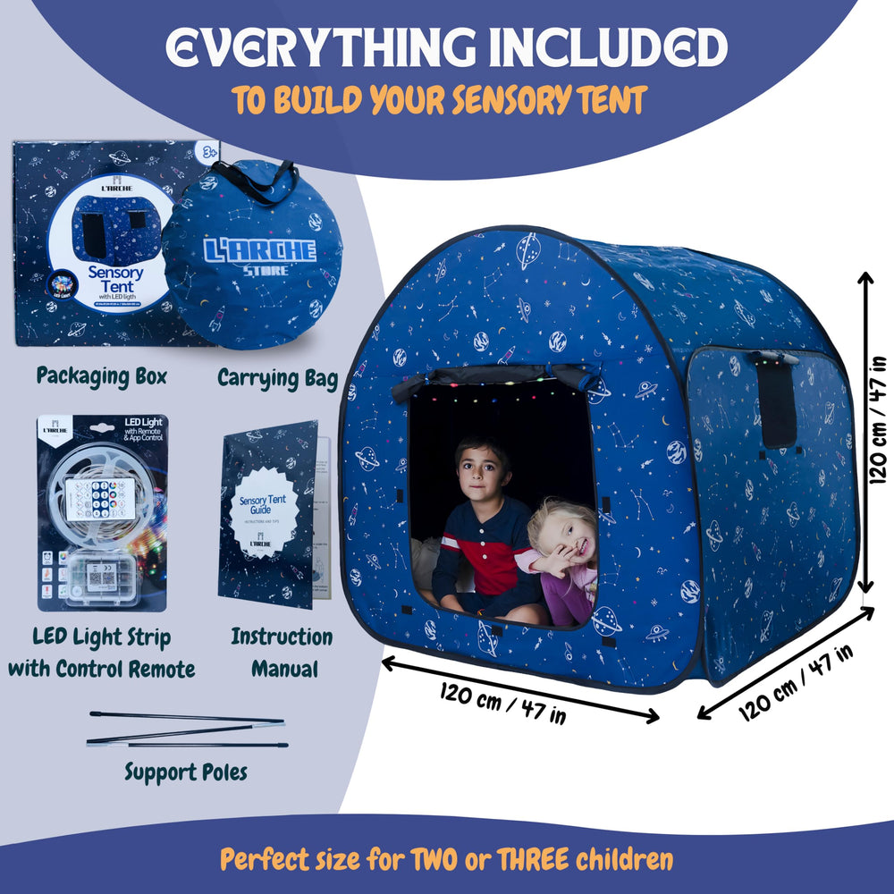 L'Arche tent material is soft polyester and CPC certified for safety