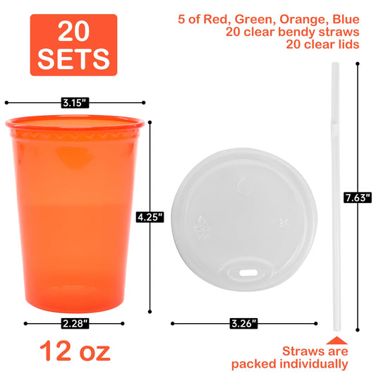 L LIKED 12oz orange kids sippy cup with straw and lid for colorful hydration
