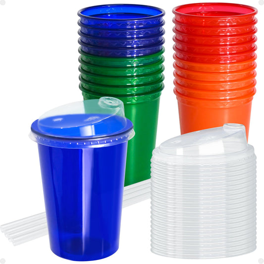 L LIKED 12oz red kids sippy cup with straw and lid for convenient sipping