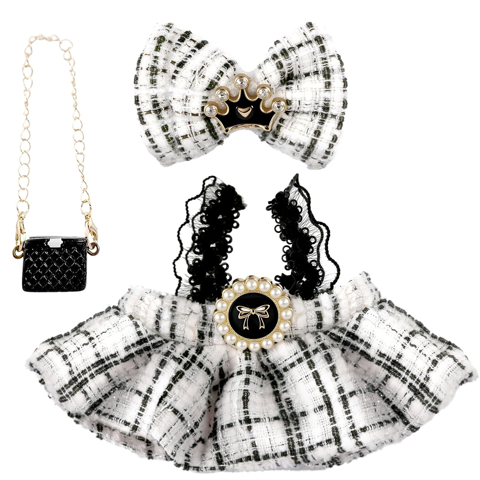 La Bubu 17cm doll dress with handcrafted crochet finish for durable playwear.