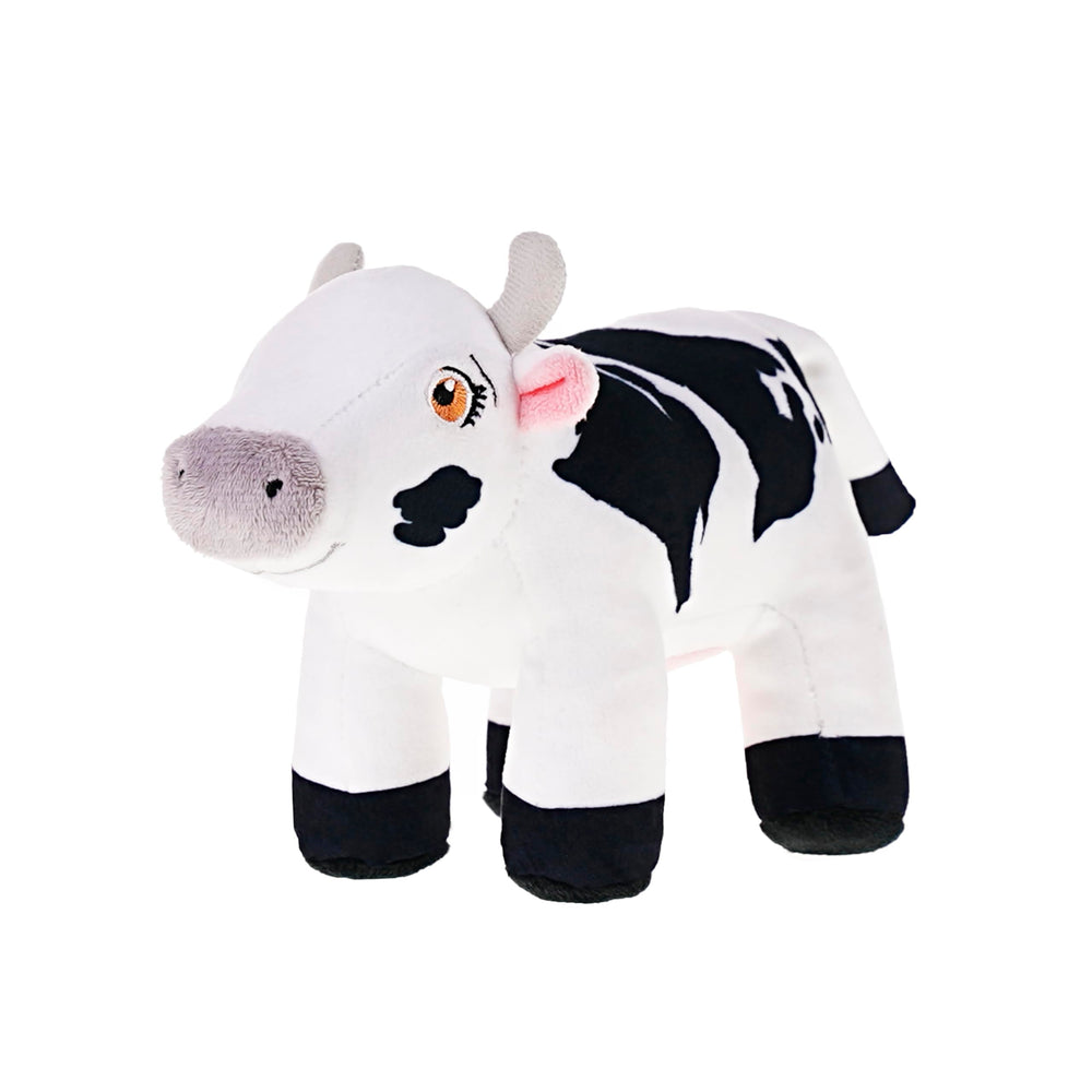 LA GRANJA DE ZENÓN Vaca Lola plush with soft fabric for comforting hugs.