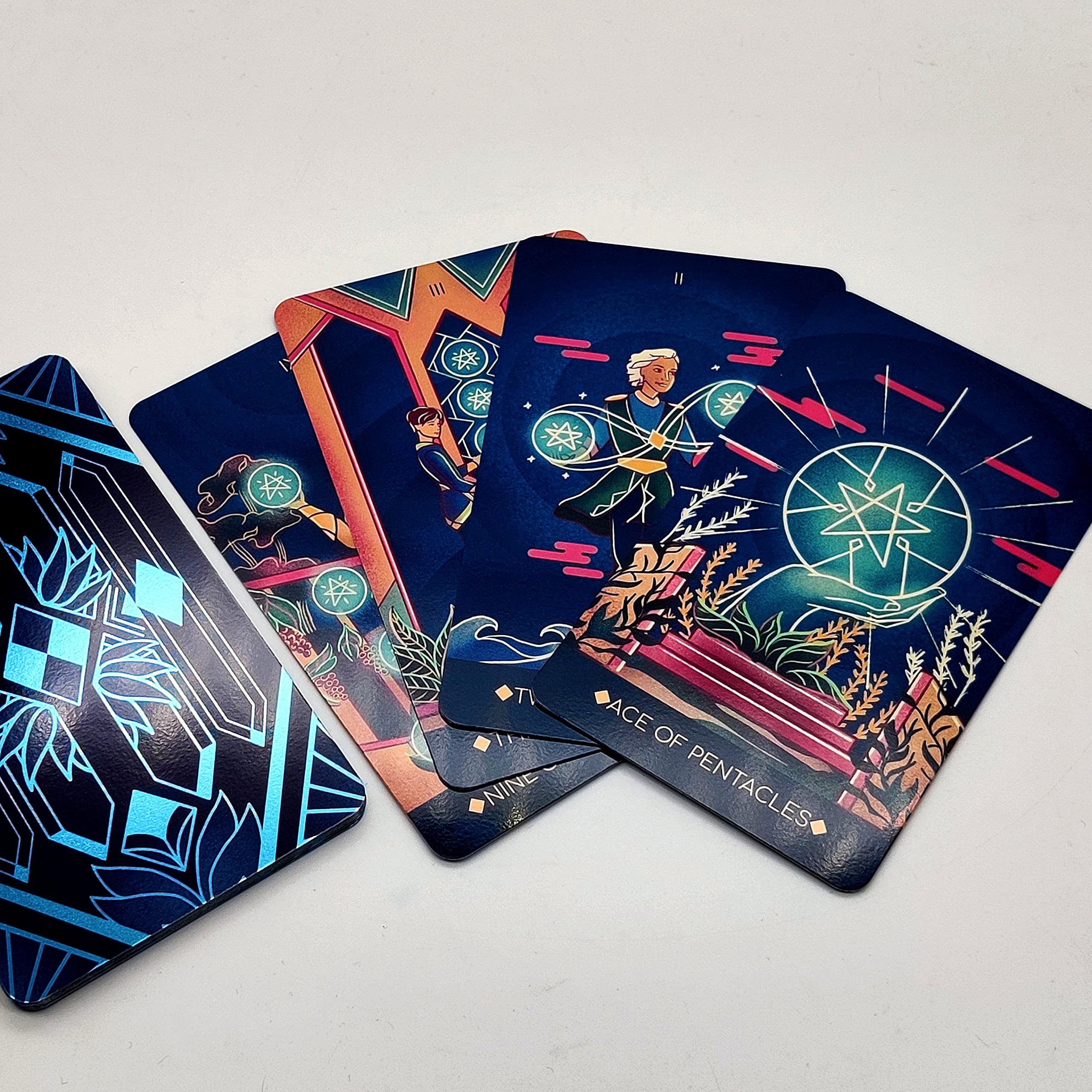La Muci Fantome blue foil details elevate premium feel.