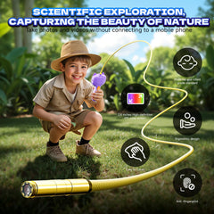 Laaguu borescope shows vivid live footage on a 2.4-inch IPS color screen.