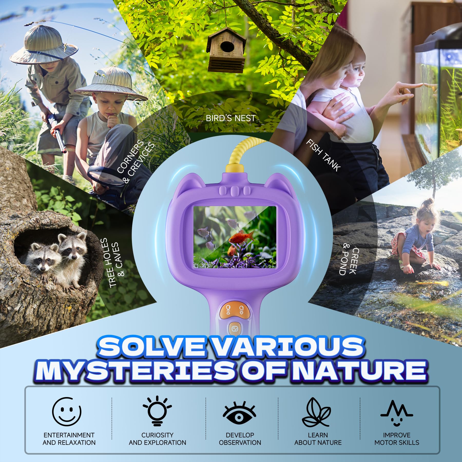 Laaguu borescope kid-friendly design makes exploration approachable for young learners.
