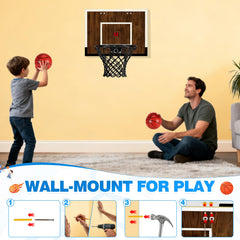 Laapee mini hoop set includes three balls and air pump for instant setup