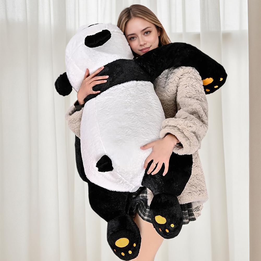 Labauxite panda bear pillow 47.2-inch size for full-body comfort and lounging