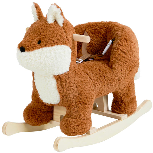 Labebe Fox rocking horse seat with plush design for secure, cozy play.