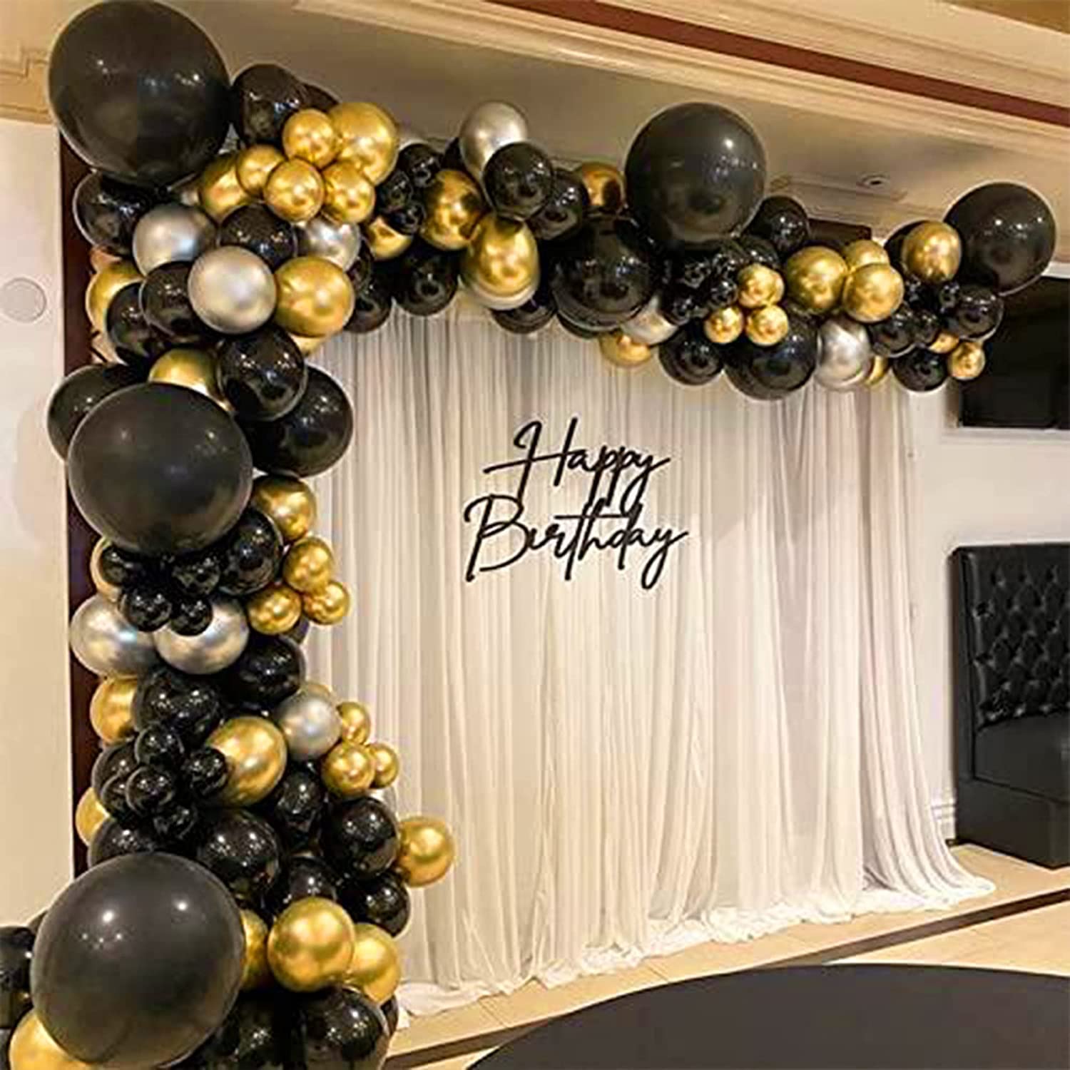 Labeol birthday party decor gold accents for memories.
