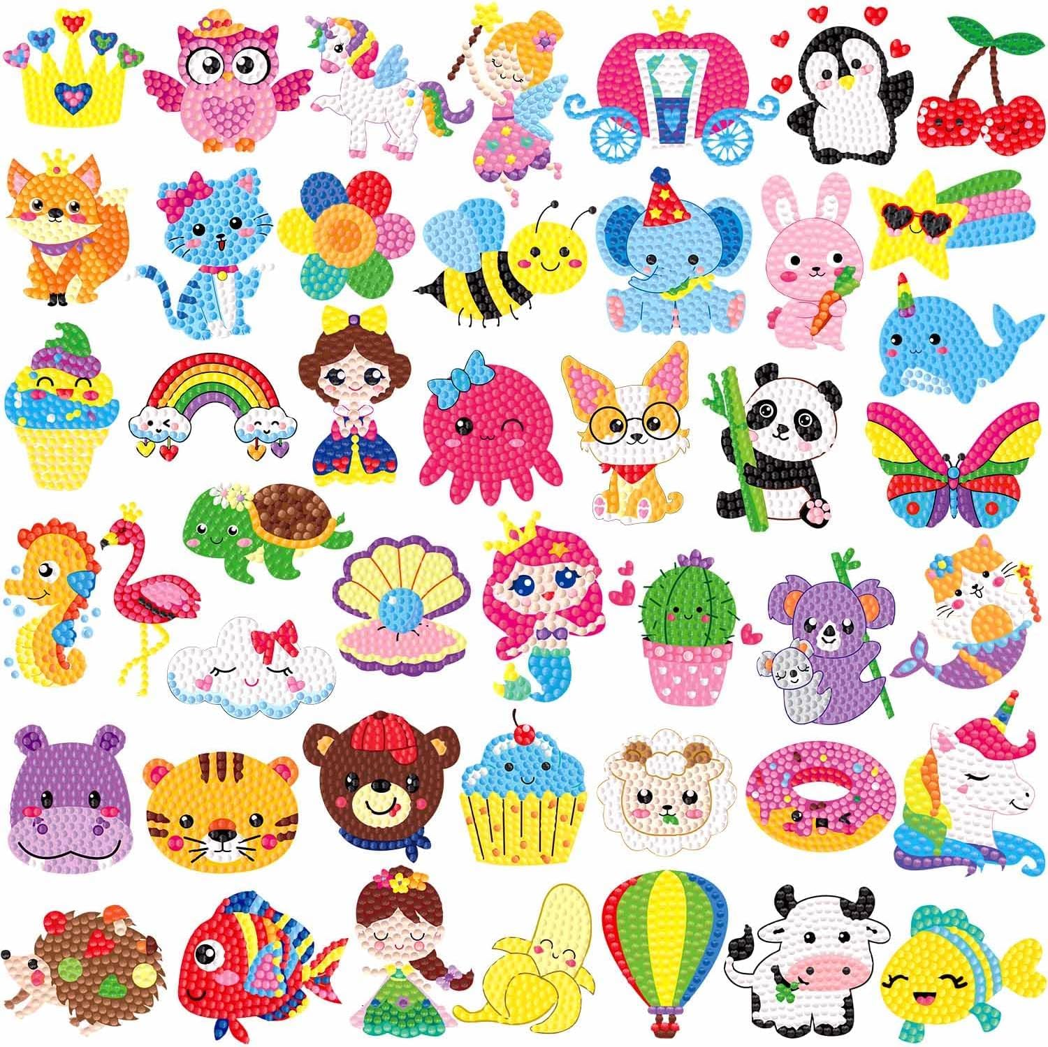 Labeol Diamond Art Kit canvas prepped for sparkly sticker art session