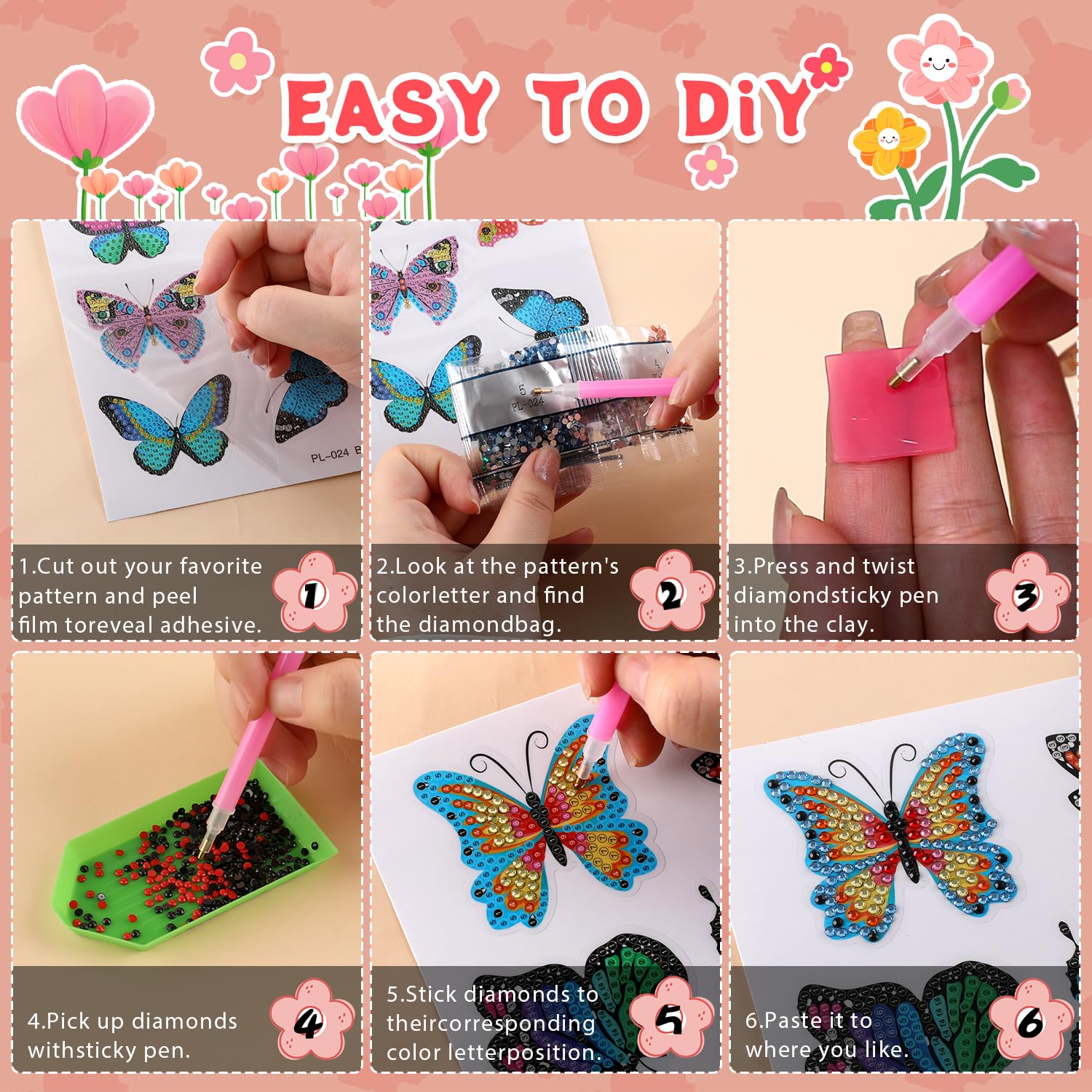 Labeol Diamond Art Kit decorating ideas for cups and frames