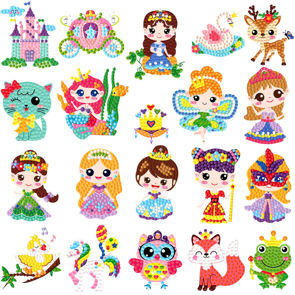 Labeol diamond art princess canvas showing vibrant colors for kids' creativity.