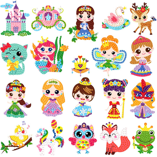 Labeol diamond art princess canvas showing vibrant colors for kids' creativity.