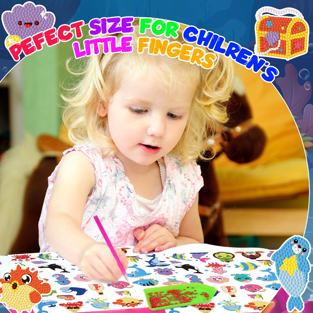 Labeol Diamond Art Kits sea projects: multiple small crafts spark focus.