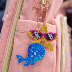 Labeol gem art kit koala keychain, kid-friendly DIY craft.