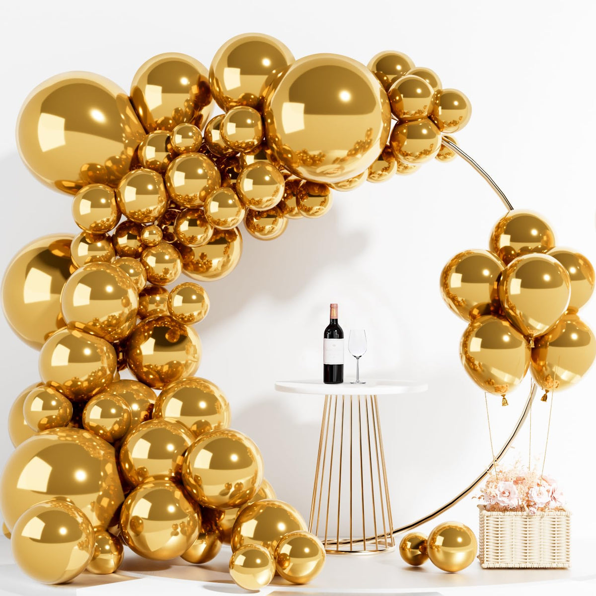 Labeol gold balloon 18-inch for elegant wedding backdrop and photo moments.