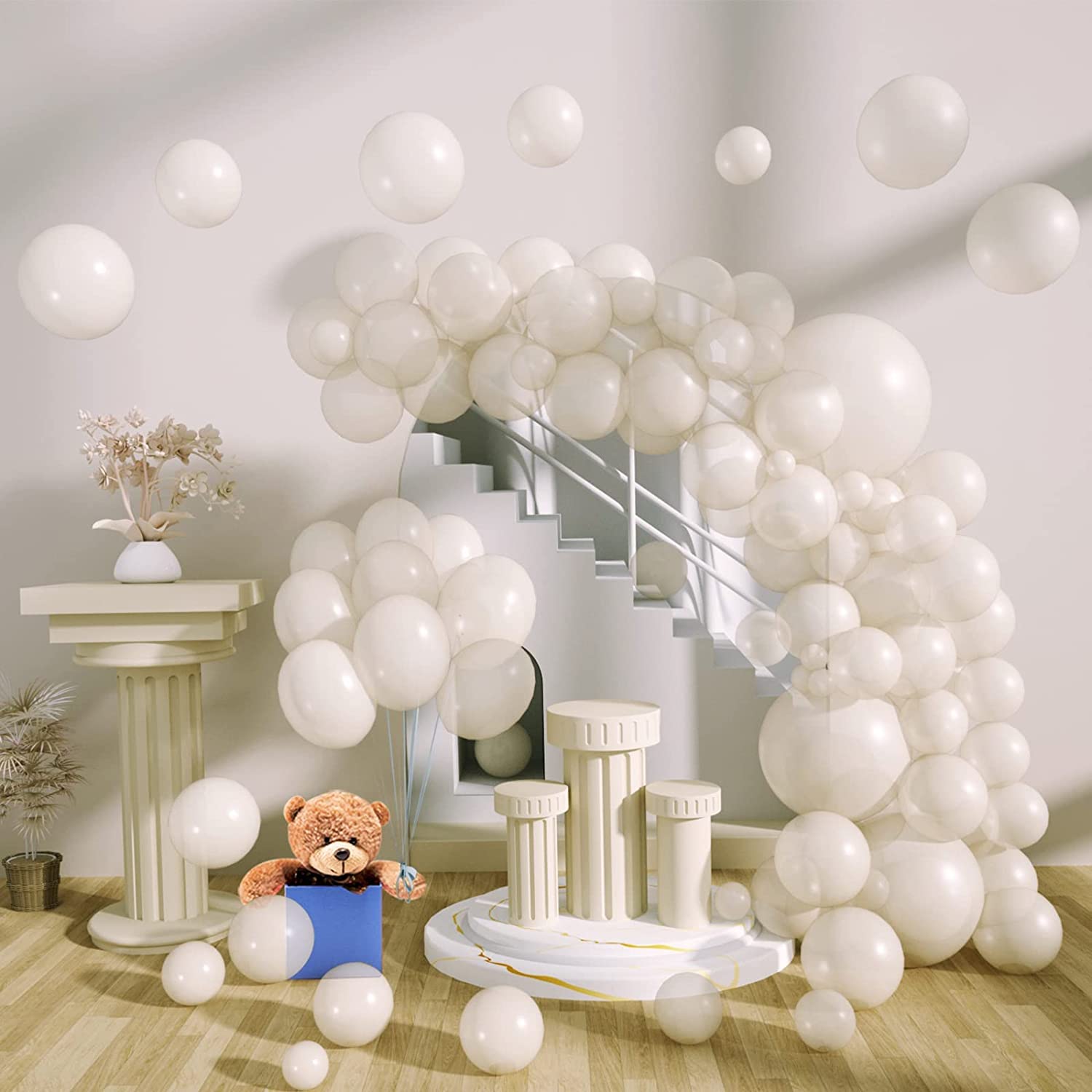 Labeol wedding and party decor inspiration with clear balloons.