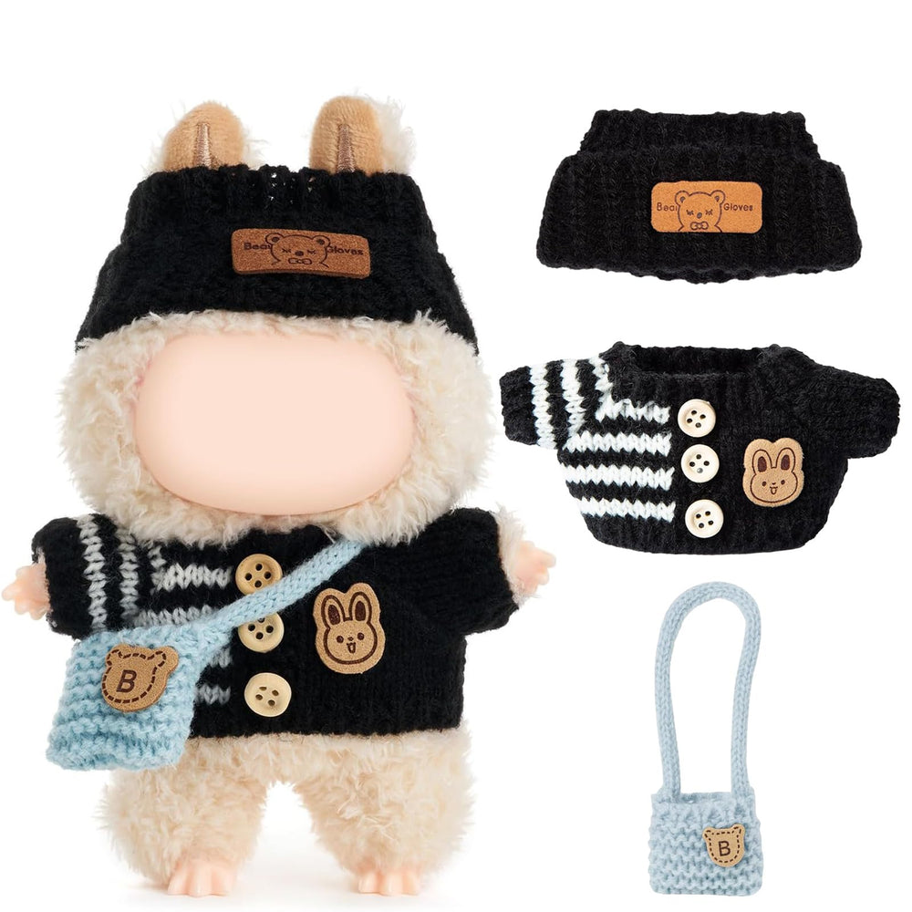 LABUBU 17cm bunny sweater close-up highlighting soft knit for imaginative play