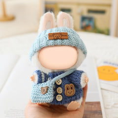 LABUBU 17cm doll blue bag completes coordinated outfits