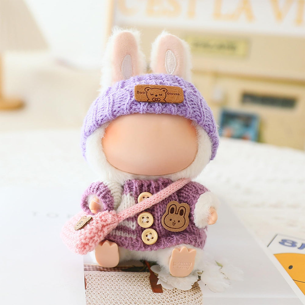Labubu doll bag accessory adds finishing touch to playtime outfits.