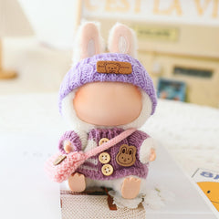 Labubu doll bag accessory adds finishing touch to playtime outfits.