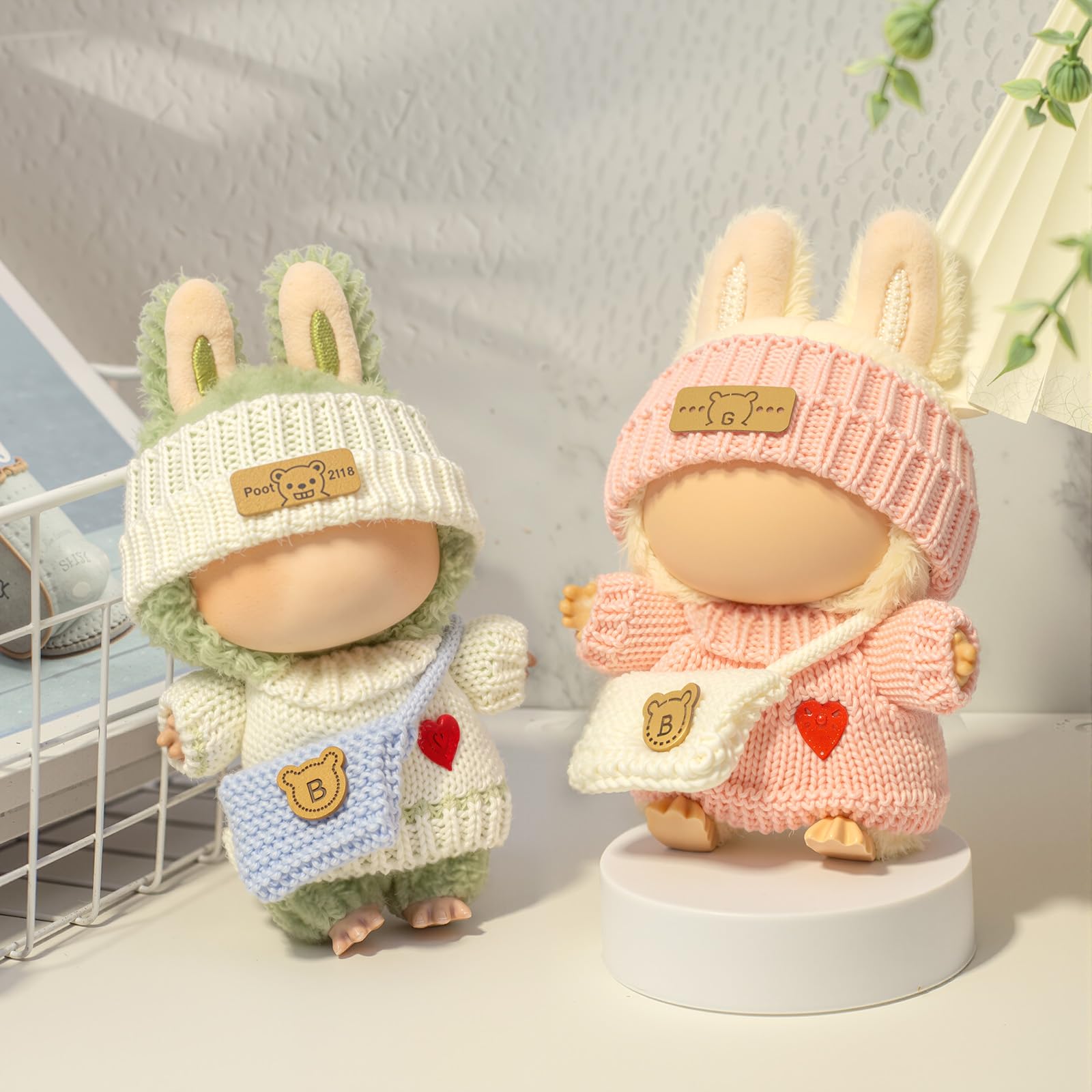 LABUBU 17cm doll outfit on figure, showcasing precise fit