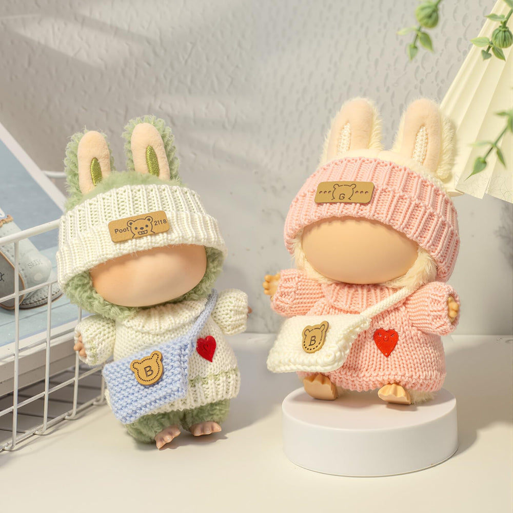 LABUBU 17cm doll outfit on figure, showcasing precise fit