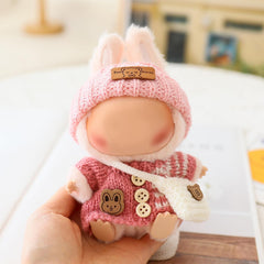 Labubu 17cm doll wear display shows a snug, stylish fit.