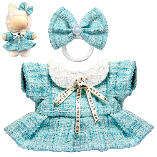 LABUBU bow headdress enhances 17cm doll outfits for stylish display