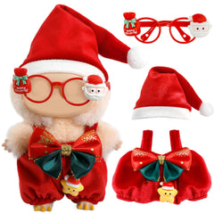 LABUBU Christmas hat adds festive flair to 17cm doll outfits.