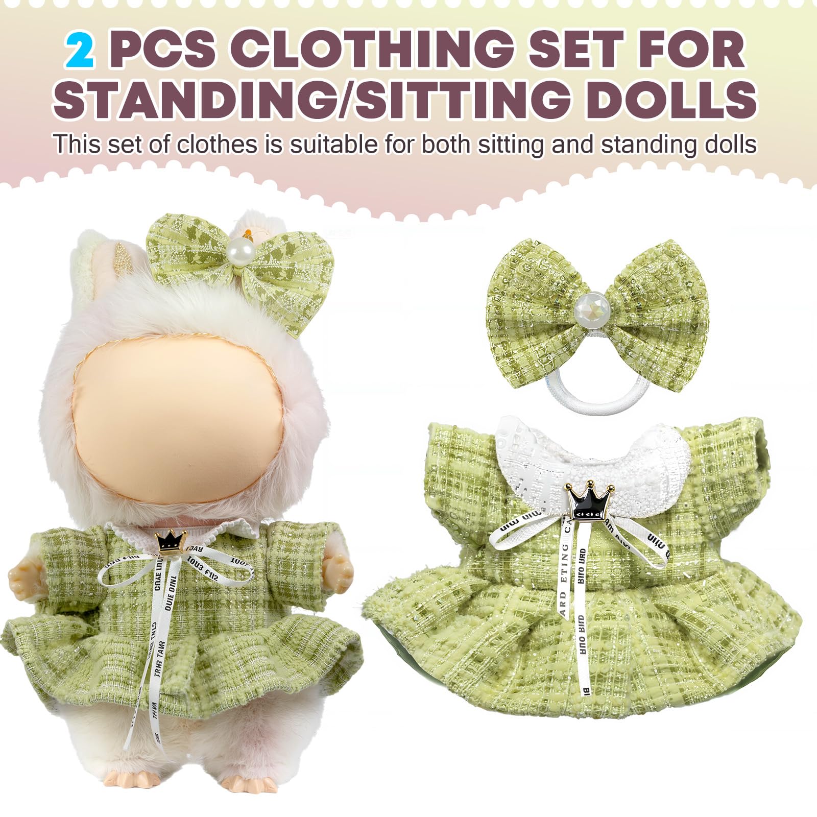 LABUBU outfit ensemble enables mix-and-match for versatile doll looks.