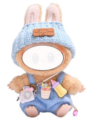 Labubu mix-and-match look featuring dress and bow tie for creative styling