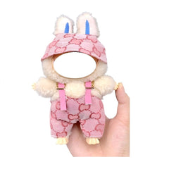 LABUBU two-piece outfit for 17cm doll, easy-care crochet set.