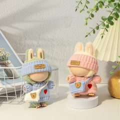 Labubu pink bag accessory for 17cm doll for pretend play storage.