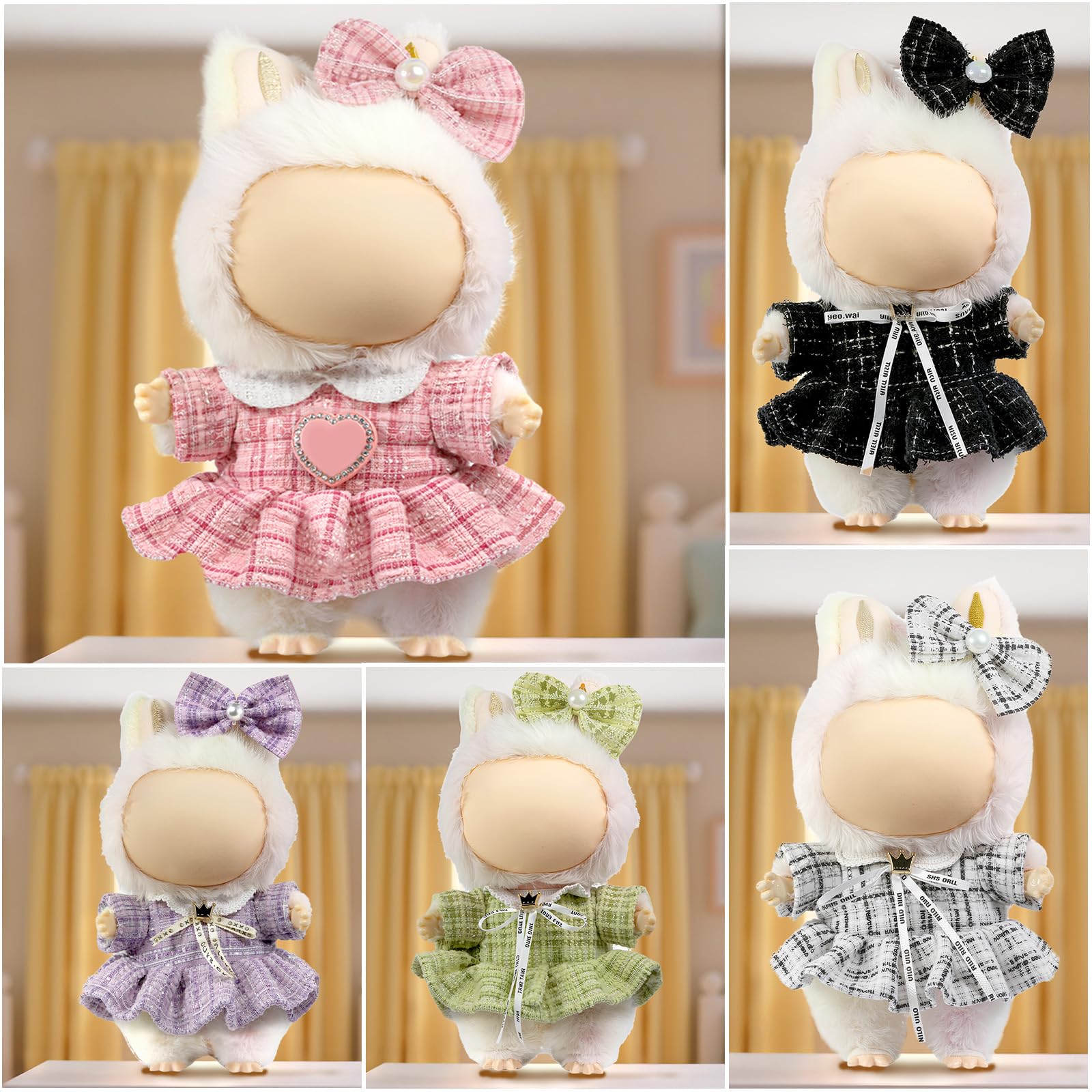 LABUBU two-piece outfit for 17cm dolls combines luxury and play-ready design.