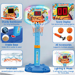 LACCHOUFEE kids playing basketball enjoy motor-skill friendly activity.