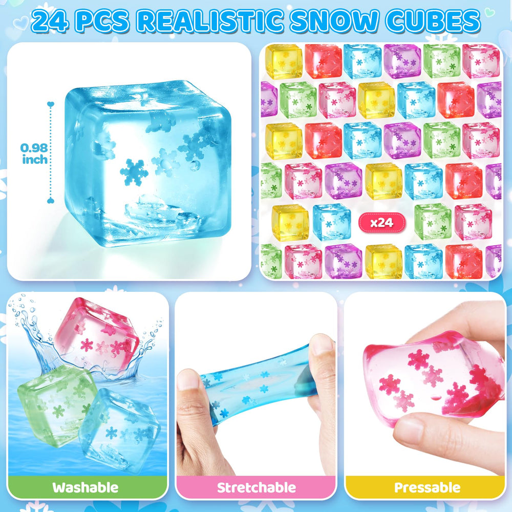 LACCHOUFEE ice cube toys in six colors for playful variety.