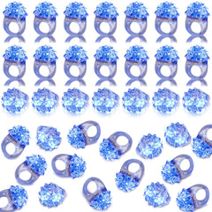 LACGO 60pcs Halloween LED rings glow blue for party favors and fun