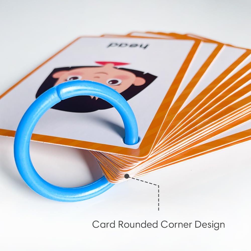 Lachilly body parts flashcards feature durable coated paper and helpful visuals.