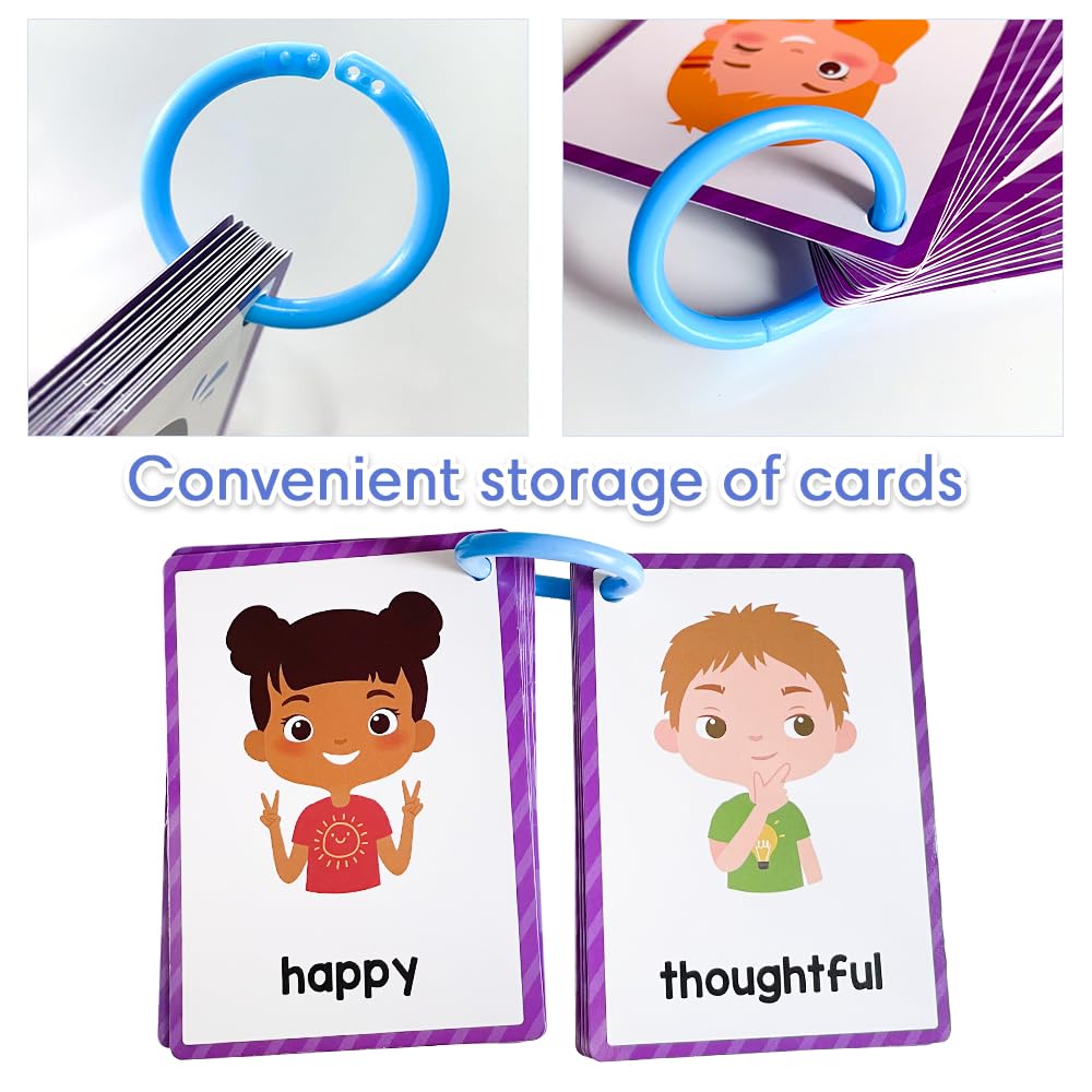 Lachilly Emotions flashcards size 8x11 cm for easy handling by small hands